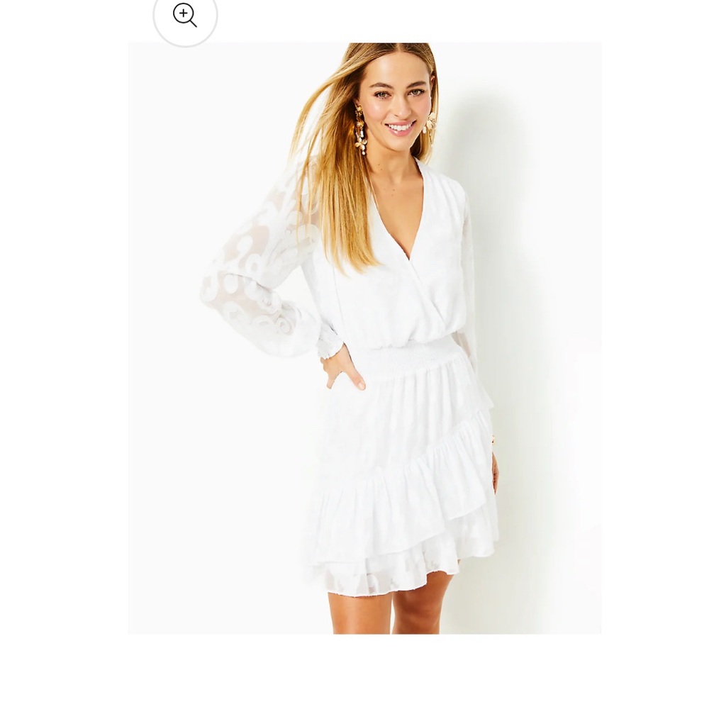 Lilly Pulitzer Cristina White Long Sleeve Dress
